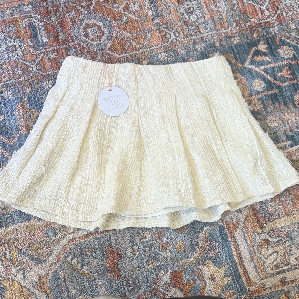 Elegant Cream Skater Skirt